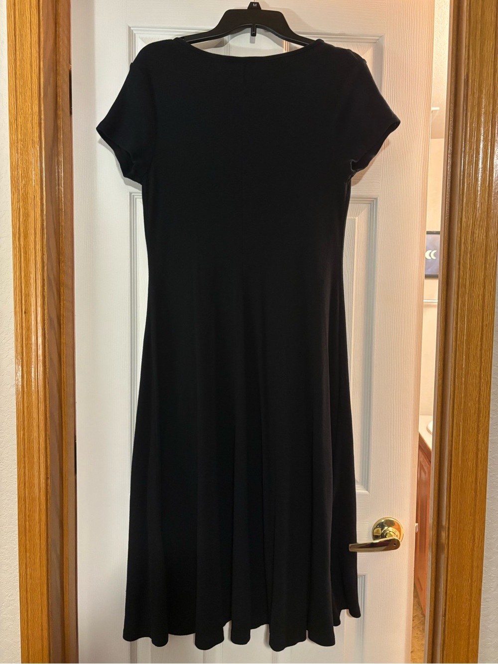 Universal Thread Black Rib Knit Button Front Midi Dress L - Picture 3 of 4